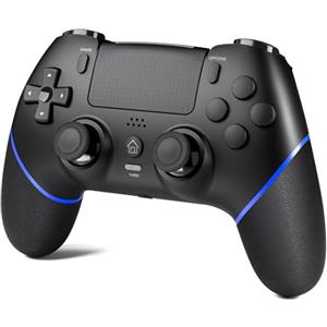 CHEREEKI Controller per PS4 Hall Joystick, Gamepad con Grande Batteria da 1000mAh Doppio Vibrazione, Sensori di Movimento, Funzione Audio, Touch Pad