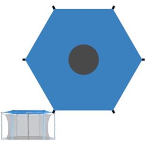 ARSBORUI Copertura Parasole per Trampolino, Ø 183 244 305 366 427 cm Copertura per Trampolino, Copertu-ra Superiore per T-rampolino, Resistente ai Raggi UV & Impermeabile (305cm - 6 pali)