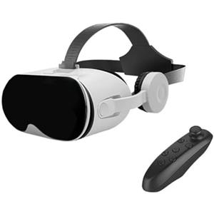 Alanmoship Cuffie VR per iOS per smartphone Android con schermo da 5,5 a 6,7 pollici, occhiali 3D per realtà virtuale con controller, FOV 110°, per film di gioco (nero)