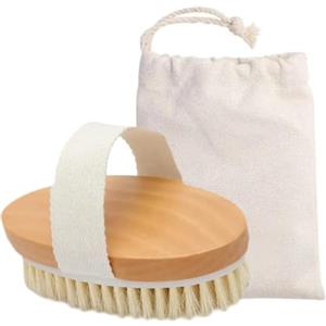 Davilis Spazzola a Secco per il Corpo con Setole Naturali Vegetali in Tampico Esfoliante Rimuove la Cellulite la Pelle Morta e favorisce il Drenaggio Linfatico la circolazione Scrub e Dry Brushing - Davilis®