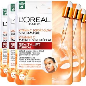 L'Oréal Paris Revitalift Clinical Maschera Siero Eclat Vitamina C, confezione da 5 maschere