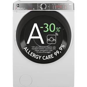 Hoover, H-WASH&DRY 550 H5DPB 485BC91-S, Lavasciuga a carica frontale, 8+5 KG, Classe A-30%, 1400 giri, 76 dB, Cicli Rapidi, Partenza Ritardata, Vapore, 16 programmi, Bianco, AxLxP 85x60x54 cm