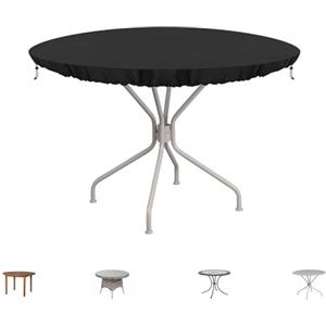 SIMPHAUS Copertura per Tavolo da Giardino per Tavolino caffè Rotondo Ø92x10cm Copertura Tavolo da Esterno Resistente UV Tessuto Oxford 420D Impermeabile, Antivento Copri Tavolo da Giardino