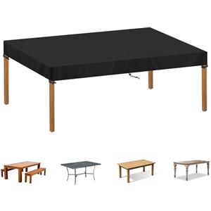 SIMPHAUS Copertura Tavolo da Giardino Telo Copertura Tavolo Esterno Impermeabile Coperture per Mobili da Giardino Resistente UV Tessuto Oxford 420D Telo Copri Tavolo Esterno 180x90x15cm