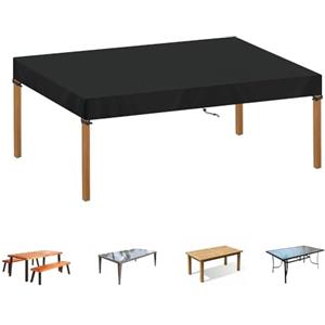 SIMPHAUS Copritavolo da Esterno 160x80x15cm Copri Tavolo e Sedie da Esterno Teli Copertura Tavoli Copertura Mobili da Giardino Impermeabile Resistente UV Tessuto Oxford 420D