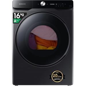 Samsung Asciugatrice DV16DG8600BVU3, 16 kg, Pompa di Calore, Wifi, AI Dry, Programma Igienizzante, Carica Frontale, 68,6L x 98,4H x 84,4P cm