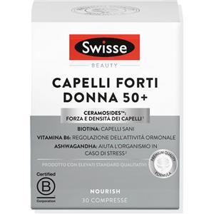 Swisse Capelli Forti Donna 50 - Integratore Alimentare per Donne con Biotina e Vitamina B6, 30 Compresse