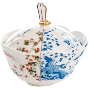 Seletti Zuccheriera Maurilia Hybrid in Porcellana Bone China - Design Multicolore Ø 12 cm H 9 cm