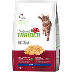 Natural Trainer Gatto Adulto con Pollo Fresco - Alimento Secco Completo da 3 Kg