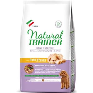 Natural Trainer Small & Toy Maturity Pollo Fresco 2kg - Alimento Secco Completo per Cani Senior
