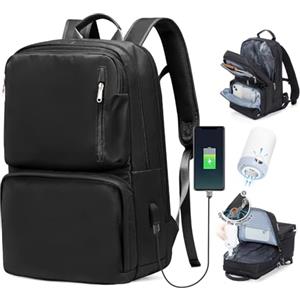 BJLFS Zaino da Viaggio con Sottovuoto Ryanair 40x30x20 Wizzair Bagaglio a mano 40x20x25 Ryanair con Pompa Borse da Cabina per Easyjet 45x36x20 con compressione sottovuoto,Zaino Casual per Laptop