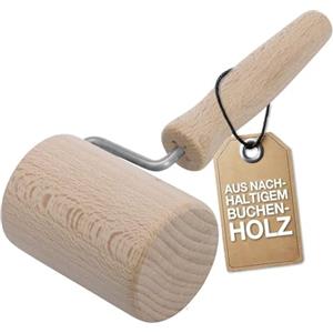 Westmark Mattarello a rullo per pasta, Cilindrico, Per teglie squadrate, Legno di faggio, ø 5,4 cm, Legno, Woody, Marrone chiaro, 30042270