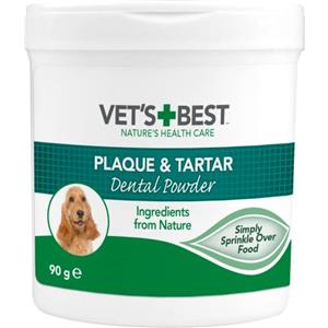 Vet's Best Polvere dentale naturale per cani, Denti puliti e alito fresco, 90 g