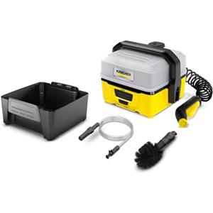 Kärcher OC 3 Adventure - Idropulitrice a batteria portatile, leggera e compatta, Completa di tubo per aspirazione per fonti d'acqua alternative, Giallo/Nero