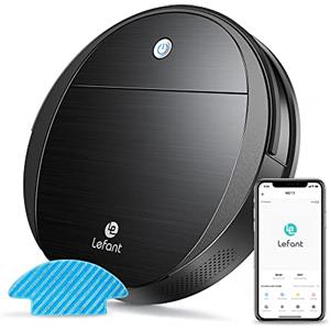 LEFANT Robot Aspirapolvere Lavapavimenti mini,2200pa forte aspirazione,6D Sensore di Collisione,Ideale per peli di animali domestici, Moquette e Pavimento duro,Aspirapolvere Robot-M213