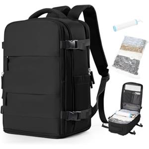 SZSYCN Zaino da Viaggio con Sottovuoto Ryanair 40x30x20 Wizzair Borse da Cabina per Ryanair 40x20x25 Bagaglio a Mano Sottovuoto con pompa,Zaino Casual per Laptop