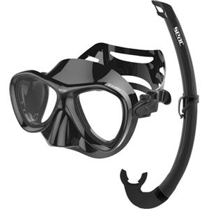 SEAC Set Bis Capri Top: Maschera Capri con Lente in Vetro Temperato e Snorkel Top in Silicone per Snorkeling