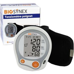 BIOSYNEX - Misuratore di Pressione da Polso Elettronico - Misura la Pressione Arteriosa e la Frequenza Cardiaca - Rilevamento delle aritmie - Ipertensione - Clinicamente Validato