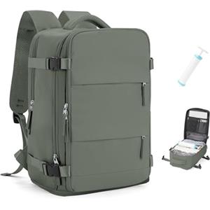 SZSYCN Zaino da Viaggio con Sottovuoto Ryanair 40x30x20 Wizzair Borse da Cabina per Ryanair 40x20x25 Bagaglio a Mano Sottovuoto con pompa,Zaino Casual per Laptop