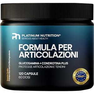 Platinum Nutrition Joint Complex con Glucosamina Condroitina MSM, Vitamina C e B6 | Integratore Articolazioni Cartilagine Ginocchio, Ossa e Tendini | Aiuta a Ridurre Dolori Articolari | 120 Capsule