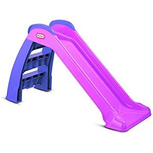 Little Tikes Scivolo - Per Interni o Esterni - Giocattolo da Giardino e Attività all'Aperto per Bambini, Resistente, Stabile, Rosa/Viola, Età 18 Mesi +