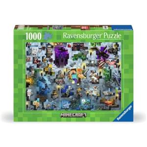 Ravensburger - Puzzle 1000 Pezzi Minecraft Mobs | Puzzle Minecraft Adulti E Bambini Con Una Misura Di 70x50 Cm | Regalo Per Adulti E Bambini Da 14 Anni E Più | Puzzles Ravensburger
