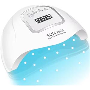 Lvozize Lampade UV per unghie in gel, lampada per unghie da 150 W con 45 perline LED, 4 impostazioni timer: 10s/30s/60s/99s, sensore automatico intelligente a infrarossi, luce UV rapida per smalto gel