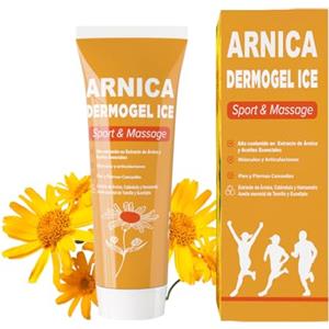 QKnatur - GEL CREMA ARNICA MONTANA - Per muscoli e articolazioni - Alto contenuto di estratto di arnica, calendula, Hamamelis - Massaggio (100 ml)