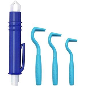 WOLMIK Set di 4 strumenti per la rimozione delle zecche, kit professionale per rimuovere le zecche, con 1 pinzetta per la rimozione delle zecche e 3 ganci per zecche, per cani, gatti, cavalli e altri