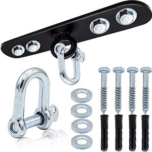 TrySalar Staffa di montaggio a soffitto per sacco da boxe con gancio a D, gancio in ferro resistente da 8 '' con bulloni tasselli a parete a doppia estremità palla da appendere boxe MMA Kickboxing Training UFC