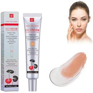 Utapossin CC Crema alla Centella, Crema Corretrice del Colore con Acido Ialuronico e SPF 25, Fondotinta, Dull Correct Viso Illuminante, Idratante, Lunga Durata e Adattabile al Tono (Dark)