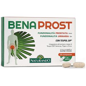 Naturando Benaprost - Integratore per la Salute della Prostata con Teupol 25P e Serenoa, 30 Compresse