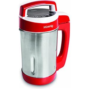 H.Koenig Soup Maker 1.1L MXC18 in acciaio inox, frullatore cuoci zuppe professionale multifunzione, 4 programmi di preparazione, ricette calde e fredde 850W