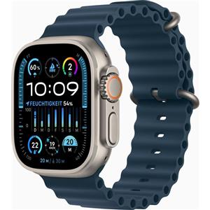 Apple Watch Ultra 2 (2023) | GPS + Cellular | argento | Cinturino Ocean blu