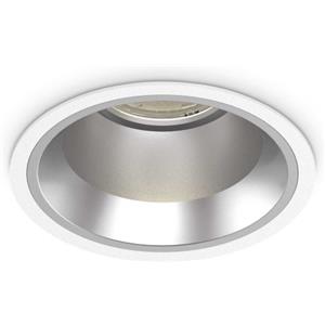 Ideal Lux Lampada Da Incasso OFF FI 28W 3000K - Alluminio Pressofuso, Finitura Nera e Bianca, Dimensioni D. 162 x H 100 mm