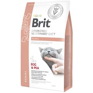 Brit Care Veterinary Diet Renal Uova e Piselli - Alimento dietetico completo per gatti con insufficienza renale - 400 g