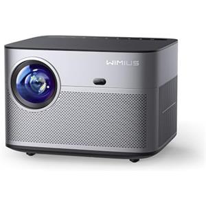 WiMiUS 【Auto Focus/Keystone】 Proiettore WiFi Bluetooth 1080P Full HD 600 Ansi, Proiettore 4K WiMiUS Videoproiettore WiFi6 Zoom 100%-50%, Touch Screen Home Theatre 300'' per Smartphone/Firestick/PS5/USB HDMI