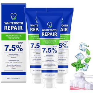 Generisch 1/2/3 dentifricio idrossiapatite, idroxiapatite, dentifricio senza fluoro, sapore di menta, rinfresca il respiro, rafforza la struttura dentale, allevia la sensibilità dei denti (3)