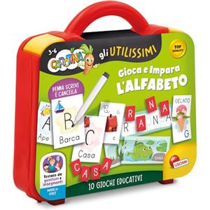 Lisciani Giochi - Carotina Gli Utilissimi Valigetta Gioca e Impara Alfabeto con Penna Scrivi e Cancella, Puzzle e Schede Attività