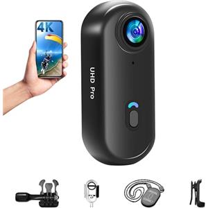 Baobylon Mini Action Cam 4K WIFI Fotocamera Sott'acqua 30M Videocamera Telecamere Nascoste Bodycam Polizia Professionale Body Cam e Accessori Fotocamera per Conferenze Viaggio Animali Esterno