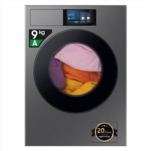 Samsung - Lavatrice Wf90f09c4su3 9kg Classe A-dark Silver Steel - Oblò Nero