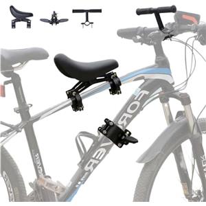 Accmuzzy Seggiolino Bici Anteriore per Bambini in Acciaio al Carbonio con Manubrio e Pedali, Rimovibile, Adatto per Mountain Bike, per Bambini di 2-6 Anni