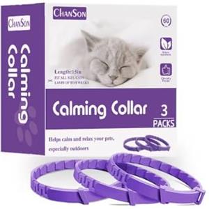 ALQFFHL Collare calmante per cani e gatti, collare ansiolitico con misura regolabile, sicuro, impermeabile, effetto calmante a lunga durata, per alleviare l'ansia di gatti e cani, confezione da 3 (Piccolo)