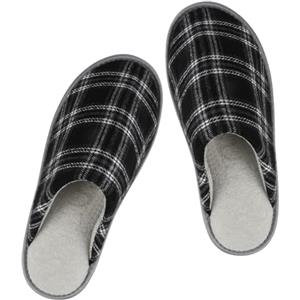 riemot Pantofole da Uomo Comoda Leggero Traspiranti Ciabatte Uomo in Memory Foam Con Suola Antiscivolo Nero Bianco 40-41 EU