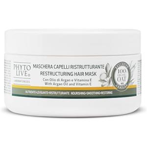 PHYTO LIVE LABORATORIES Maschera Capelli Riparazione Intensiva Argan e Vitamina E - Trattamento Ristrutturante per Capelli Secchi, Danneggiati, Trattati - Nutriente e Idratante, Senza Siliconi - 300ml