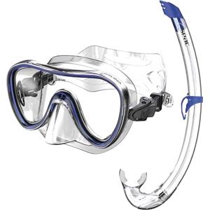 SEAC Set Bis Salina Top: Maschera Salina in Silicone con Lente Temperata e Snorkel Top per Snorkeling