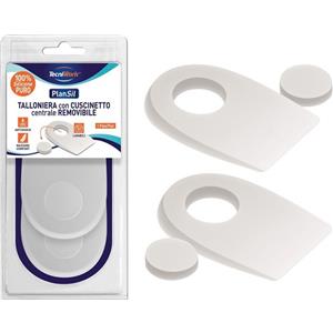 TECNIWORK Plansil Talloniera in Silicone con Cuscinetto Centrale Removibile per Riduzione Carichi al Tallone