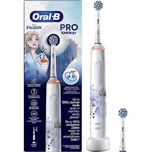 Oral-B Spazzolino Elettrico Ricaricabile Pro Junior con personaggi di Frozen, 2 Testine, da 6 Anni in su. 1 Spazzolino