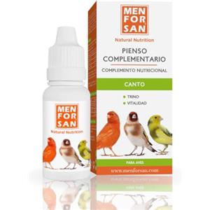 MENFORSAN Mangime complementare per uccelli da riproduzione | per stimolare il canto e il trillo | 30 ml