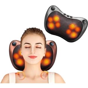 Generico Massaggiatore Cervicale con Funzione Riscaldante - Design Ergonomico e Compatto - Silenzioso e Portatile con Borsa Inclusa - Allevia Dolori Muscolari e Tensioni al Collo e Spalle